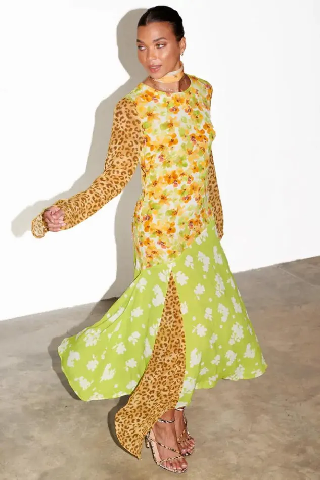 Never Fully Dressed Floral And Leopard Blair Dress Petite Women Petite