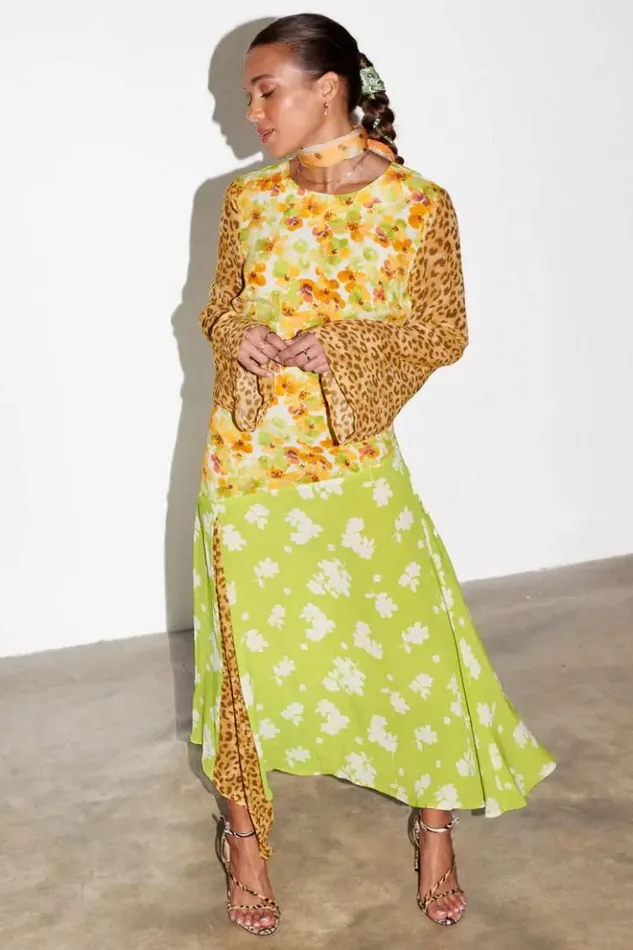 Never Fully Dressed Floral And Leopard Blair Dress Petite Women Petite