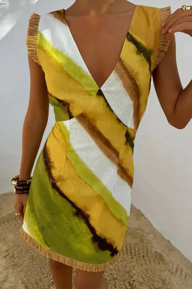 Never Fully Dressed Green Ombre Deia Dress Women Newness