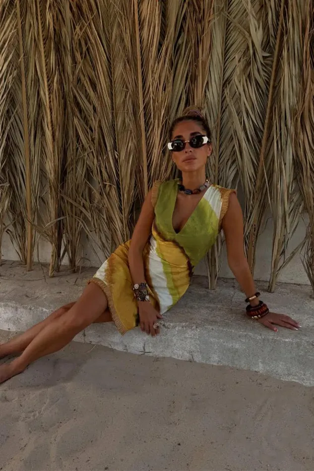Never Fully Dressed Green Ombre Deia Dress Women Newness