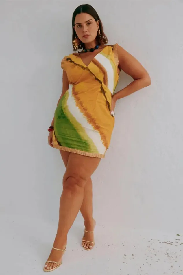 Never Fully Dressed Green Ombre Deia Dress Women Newness