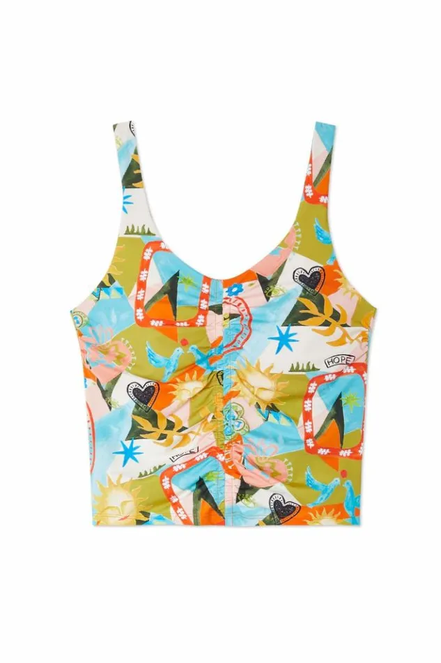 Never Fully Dressed Hope Bright Ruched Sports Top Women Activewear
