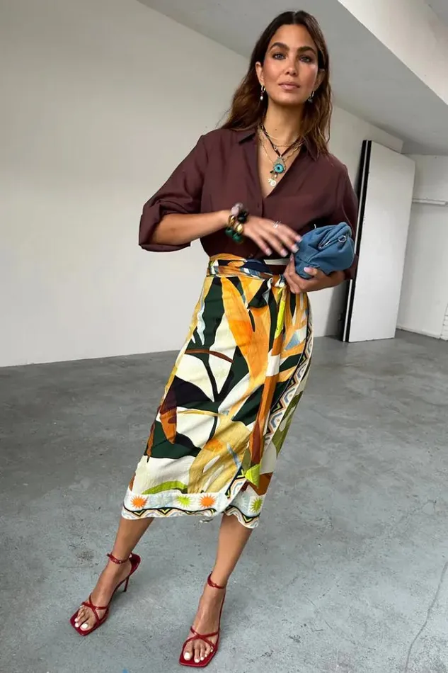 Never Fully Dressed Palm Leaf Jaspre Skirt Women Skirts