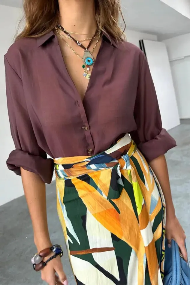 Never Fully Dressed Palm Leaf Jaspre Skirt Women Skirts