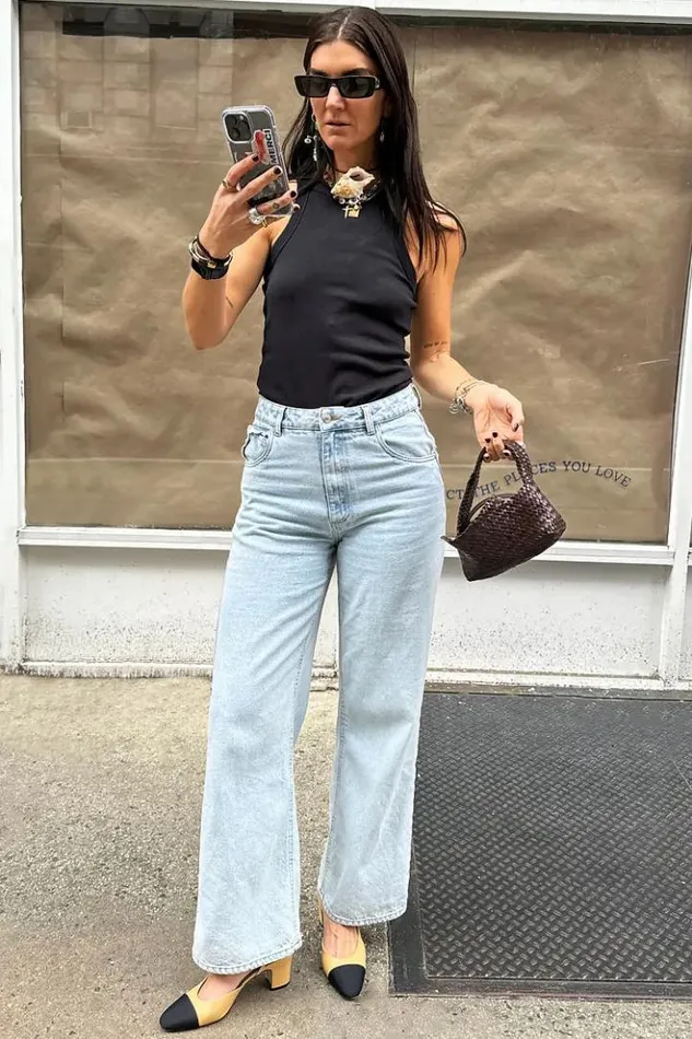 Never Fully Dressed Scallop Detail Straight Leg Jeans Women Trousers and Shorts