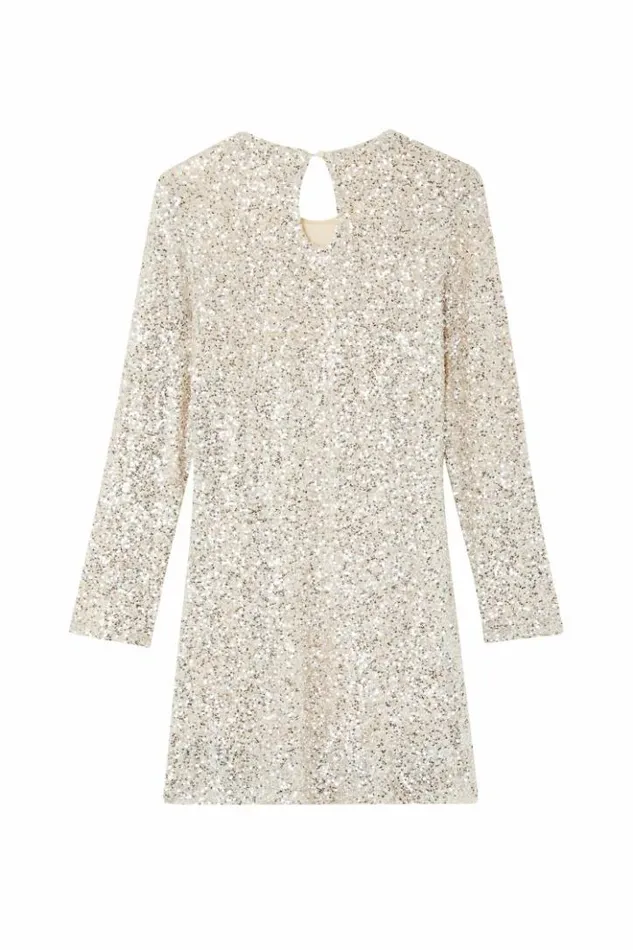 Never Fully Dressed Silver Sequin Mini Soho Dress Petite Women Sequins