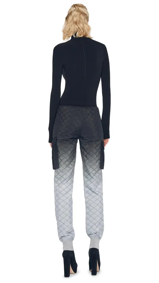Norma Kamali Bottoms CARGO JOG PANT Blackgrey Ombre 8211 Clothing