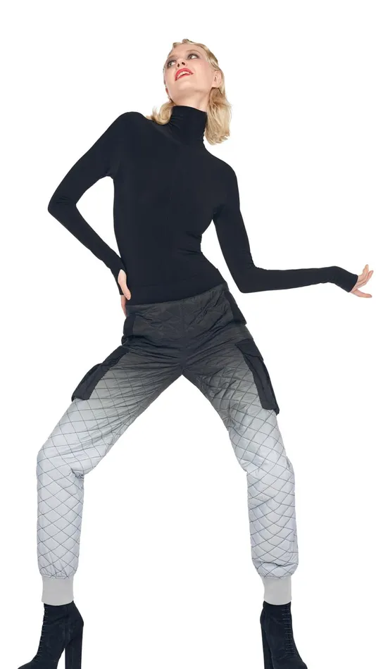 Norma Kamali Bottoms CARGO JOG PANT Blackgrey Ombre 8211 Clothing