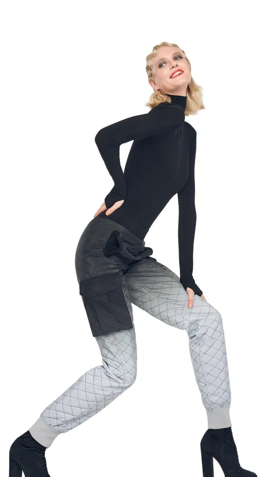 Norma Kamali Bottoms CARGO JOG PANT Blackgrey Ombre 8211 Clothing