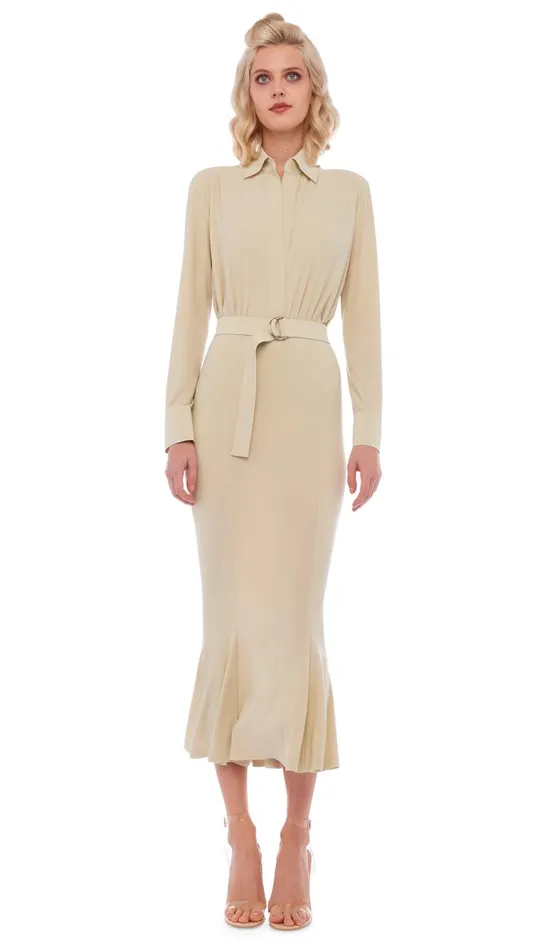 Norma Kamali Bottoms FISHTAIL SKIRT TO MIDCALF Mist 8211 Clothing