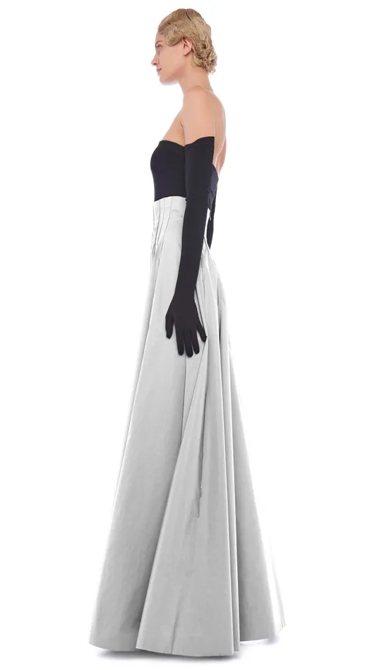 Norma Kamali Bottoms LONG GRACE SKIRT Grey 8211 Clothing