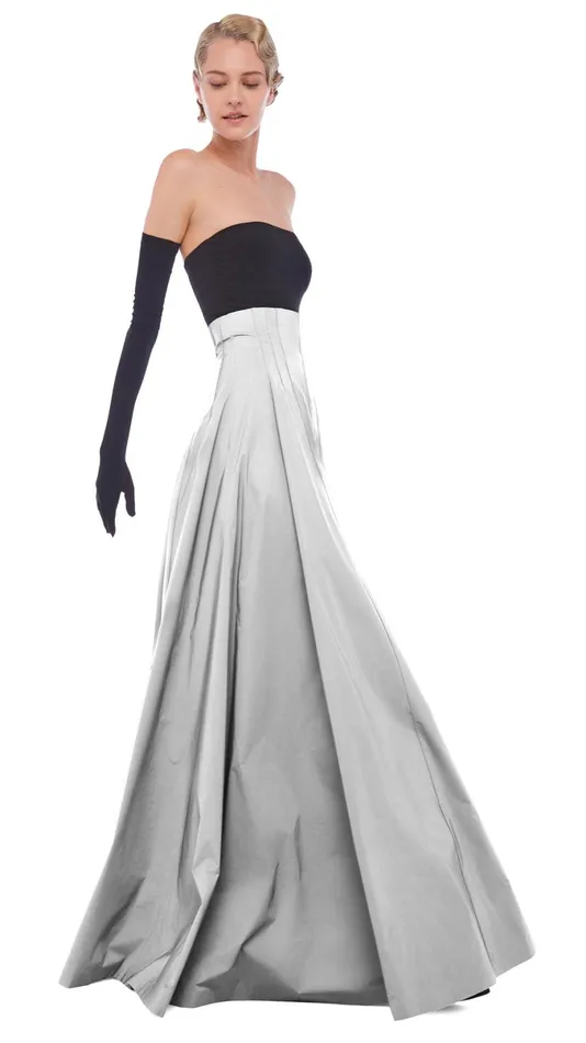 Norma Kamali Bottoms LONG GRACE SKIRT Grey 8211 Clothing