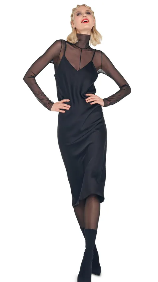 Norma Kamali Dresses BIAS SLIP DRESS Black 8211 Clothing