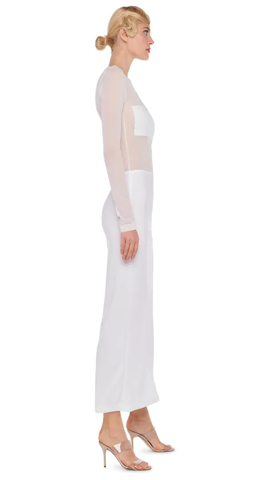 Norma Kamali Dresses DASH DASH SIDE SLIT GOWN Snow Whitesnow White 8211 Clothing Norma Kamali Dresses DASH DASH SIDE SLIT GOWN Snow Whitesnow White 8211 Clothing