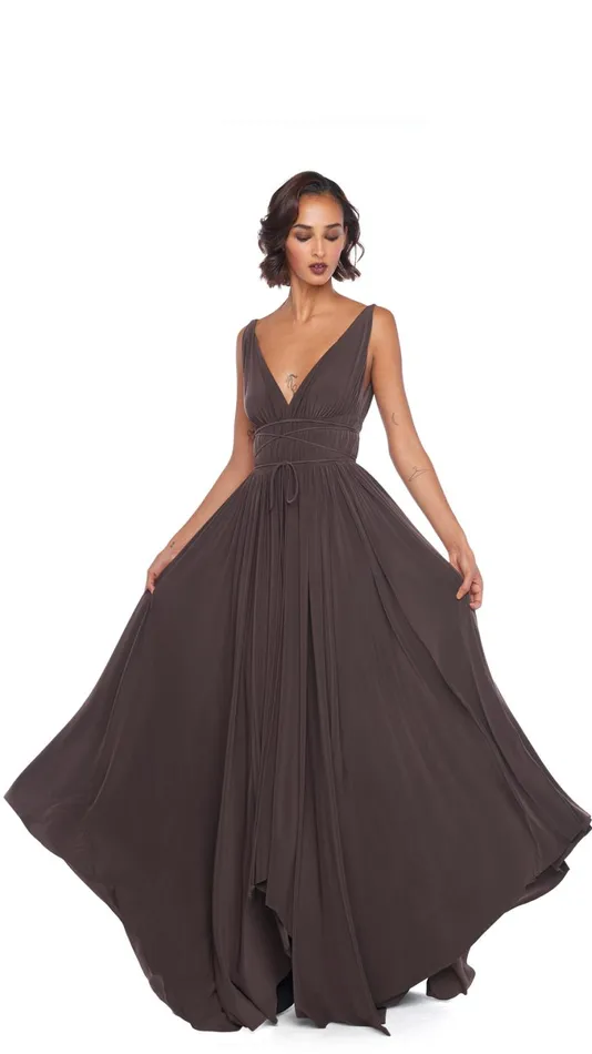 Norma Kamali Dresses GODDESS GOWN Chocolate 8211 Clothing