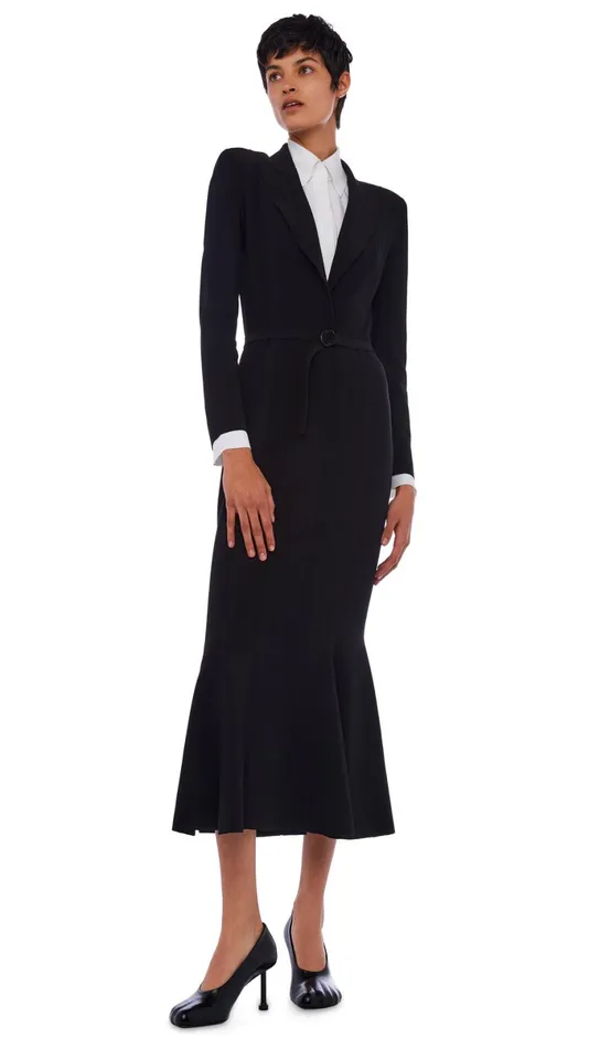 Norma Kamali Dresses SB FISHTAIL DRESS Black 8211 Clothing