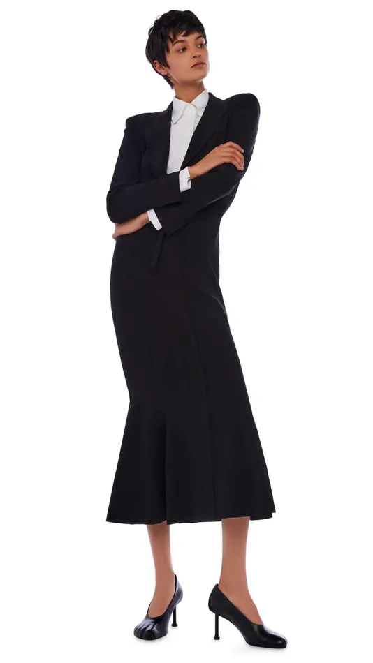 Norma Kamali Dresses SB FISHTAIL DRESS Black 8211 Clothing