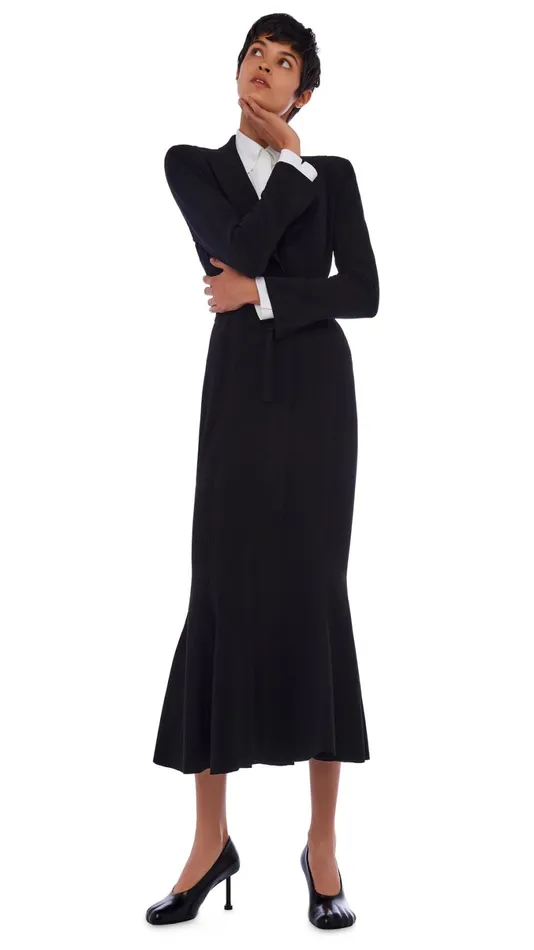 Norma Kamali Dresses SB FISHTAIL DRESS Black 8211 Clothing