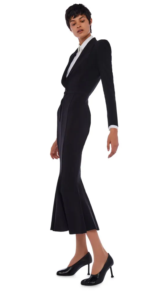 Norma Kamali Dresses SB FISHTAIL DRESS Black 8211 Clothing