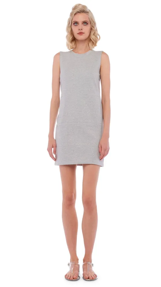 Norma Kamali Dresses SLEEVELESS TAILORED MINI DRESS Light Heather Grey 8211 Clothing Norma Kamali Dresses SLEEVELESS TAILORED MINI DRESS Light Heather Grey 8211 Clothing