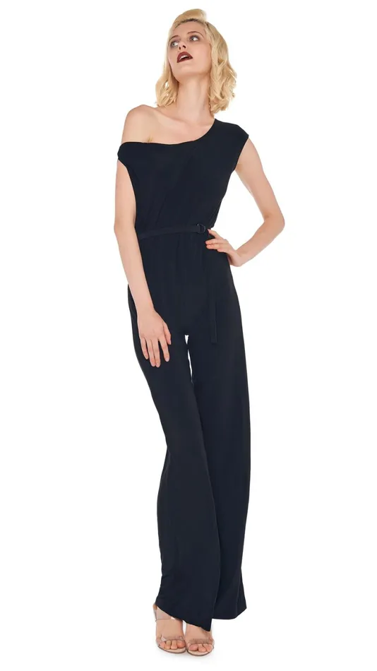 Norma Kamali Jumpsuits DROP SHOULDER JUMPSUIT Black 8211 Clothing