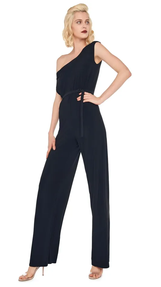 Norma Kamali Jumpsuits DROP SHOULDER JUMPSUIT Black 8211 Clothing