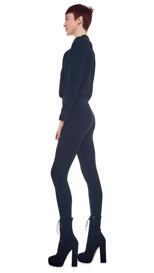 Norma Kamali Jumpsuits NK SHIRT WITH LEGGING Black 8211 Clothing