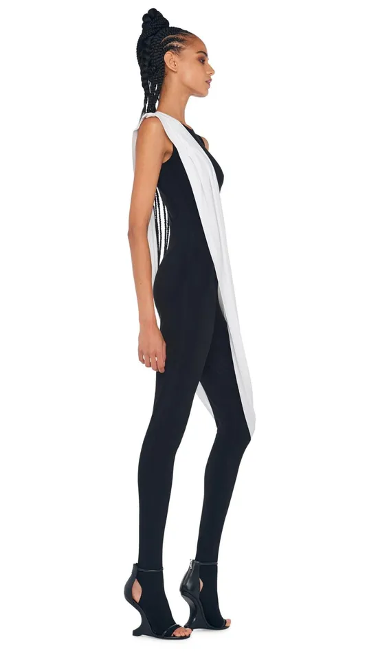 Norma Kamali Jumpsuits SLEEVELESS CATSUIT W FOOTIE Black 8211 Clothing