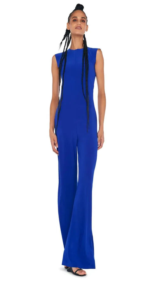 Norma Kamali Jumpsuits SLEEVELESS JUMPSUIT Electric Blue 8211 Clothing