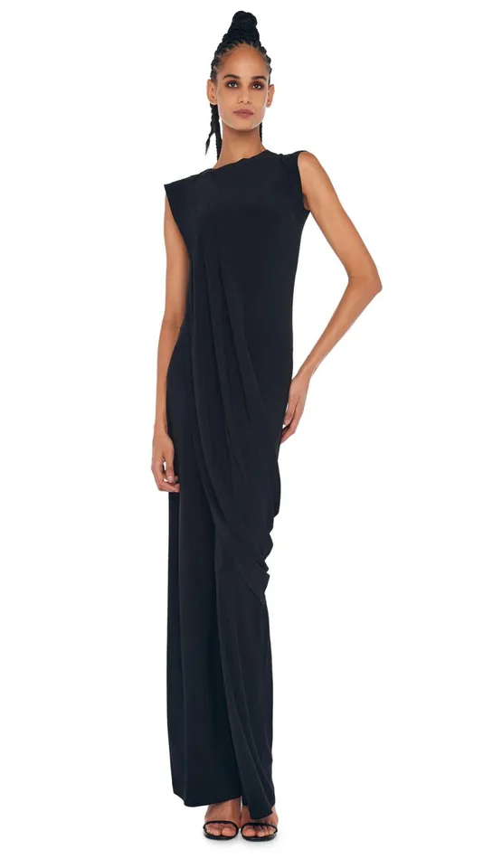 Norma Kamali Jumpsuits SLEEVELESS JUMPSUIT MEDIUM DRAPE Blackblack 8211 Clothing Norma Kamali Jumpsuits SLEEVELESS JUMPSUIT MEDIUM DRAPE Blackblack 8211 Clothing