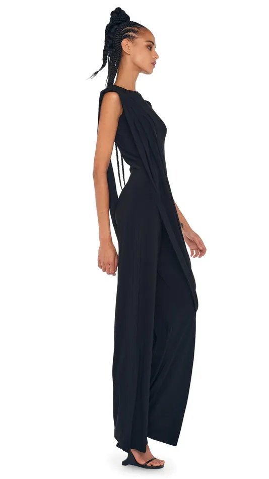 Norma Kamali Jumpsuits SLEEVELESS JUMPSUIT MEDIUM DRAPE Blackblack 8211 Clothing Norma Kamali Jumpsuits SLEEVELESS JUMPSUIT MEDIUM DRAPE Blackblack 8211 Clothing