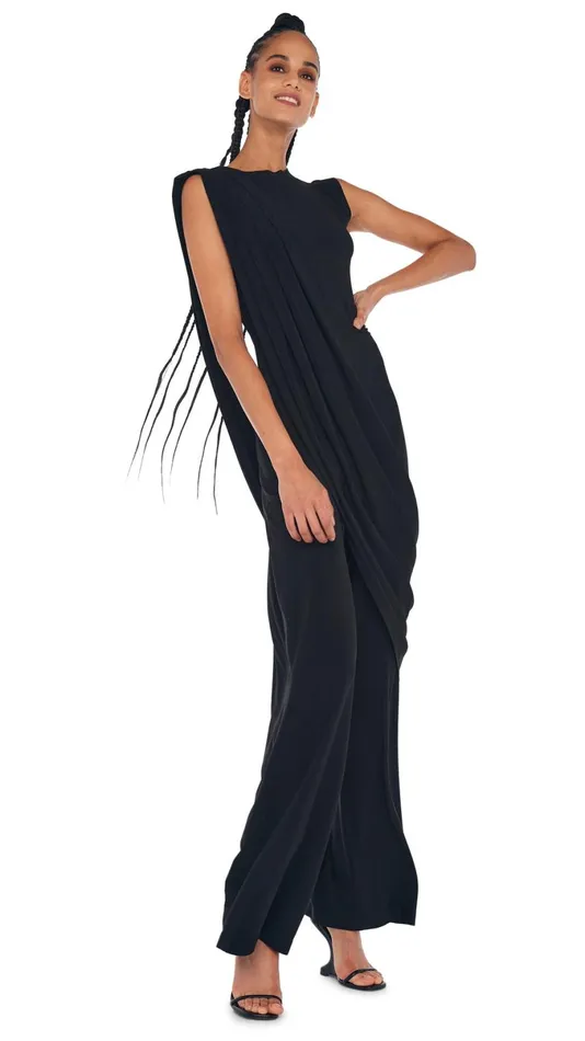 Norma Kamali Jumpsuits SLEEVELESS JUMPSUIT MEDIUM DRAPE Blackblack 8211 Clothing Norma Kamali Jumpsuits SLEEVELESS JUMPSUIT MEDIUM DRAPE Blackblack 8211 Clothing