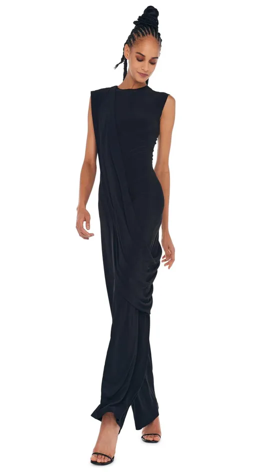Norma Kamali Jumpsuits SLEEVELESS JUMPSUIT MEDIUM DRAPE Blackblack 8211 Clothing Norma Kamali Jumpsuits SLEEVELESS JUMPSUIT MEDIUM DRAPE Blackblack 8211 Clothing