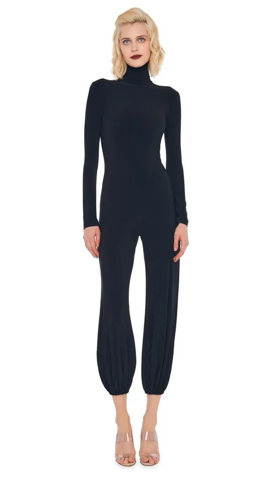 Norma Kamali Jumpsuits TURTLE JOG JUMPSUIT Black 8211 Clothing