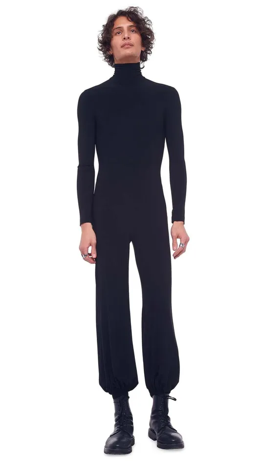 Norma Kamali Jumpsuits TURTLE JOG JUMPSUIT Black 8211 Clothing