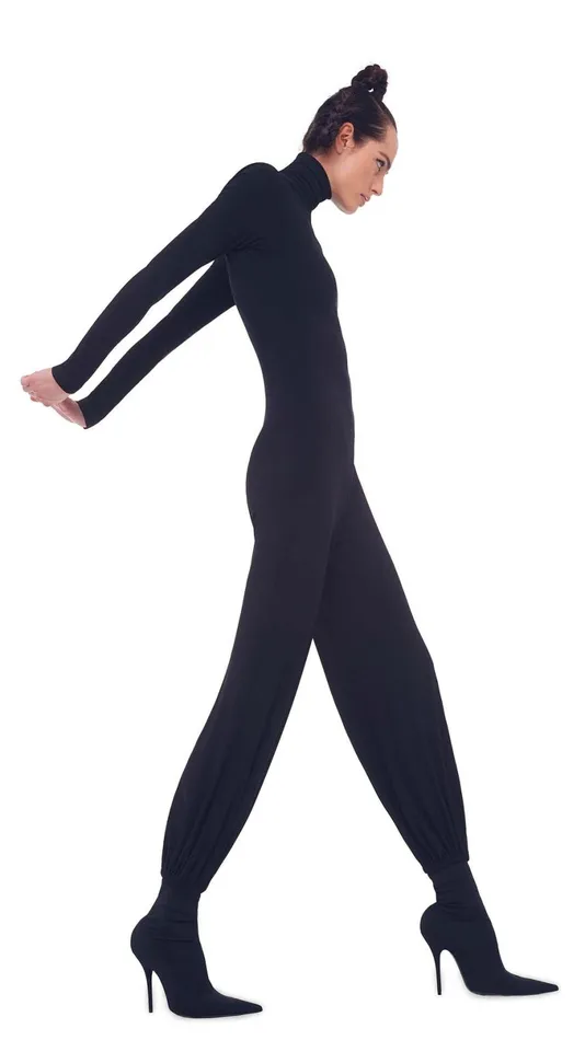 Norma Kamali Jumpsuits TURTLE JOG JUMPSUIT Black 8211 Clothing