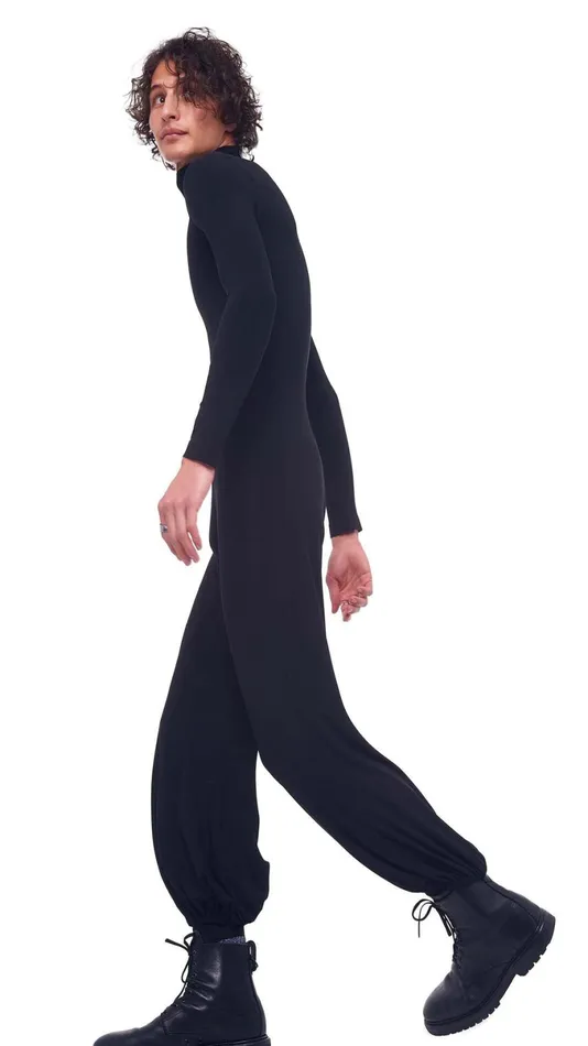 Norma Kamali Jumpsuits TURTLE JOG JUMPSUIT Black 8211 Clothing