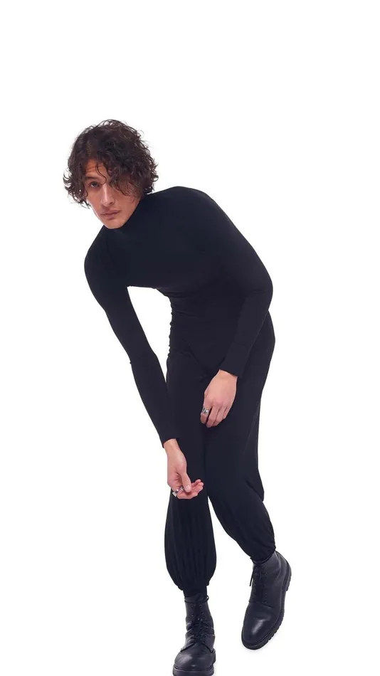Norma Kamali Jumpsuits TURTLE JOG JUMPSUIT Black 8211 Clothing