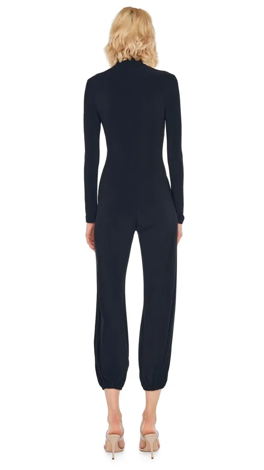 Norma Kamali Jumpsuits TURTLE JOG JUMPSUIT Black 8211 Clothing