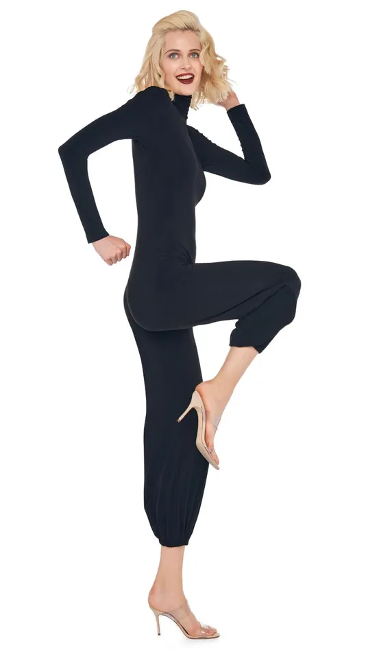 Norma Kamali Jumpsuits TURTLE JOG JUMPSUIT Black 8211 Clothing