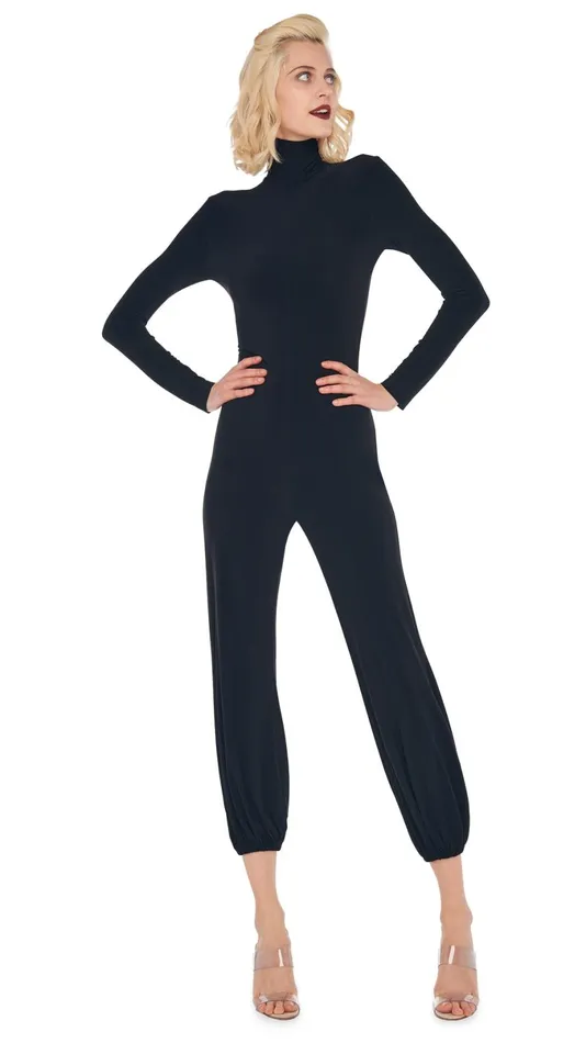 Norma Kamali Jumpsuits TURTLE JOG JUMPSUIT Black 8211 Clothing