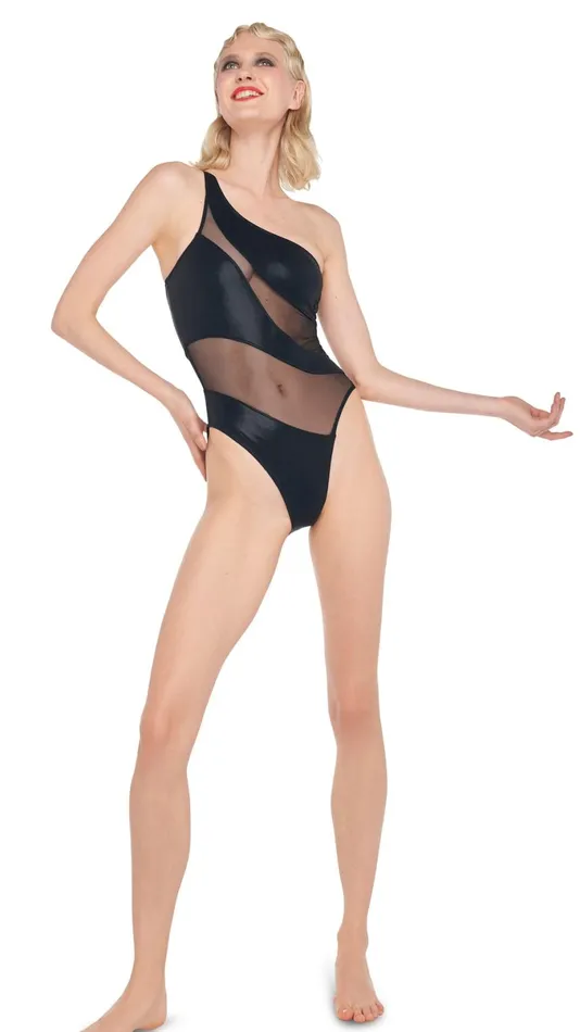Norma Kamali Swimwear SNAKE MESH MIO Blackblack Mesh 8211 Clothing