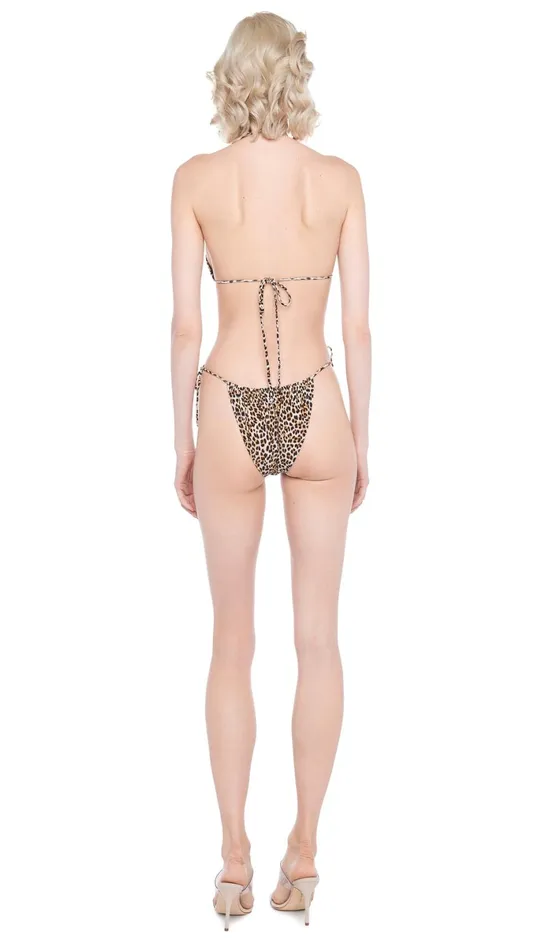 Norma Kamali Swimwear STRING BRA Bb Leopard 8211 Clothing