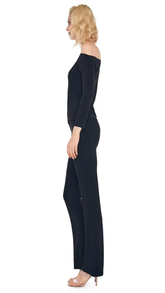 Norma Kamali Tops DROP SHOULDER TOP Black 8211 Clothing