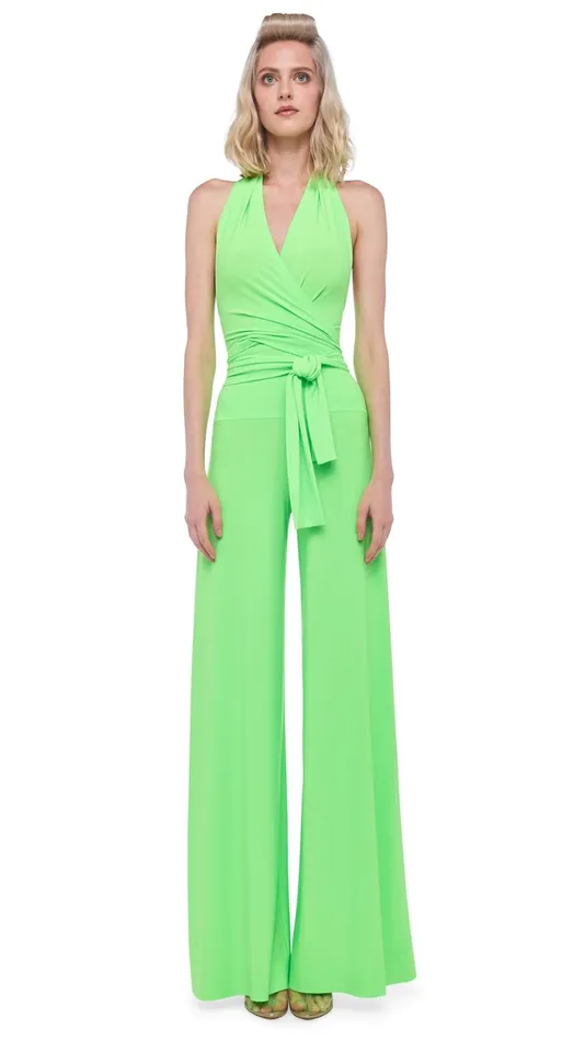Norma Kamali Tops HALTER WRAP TOP Neon Green 8211 Clothing