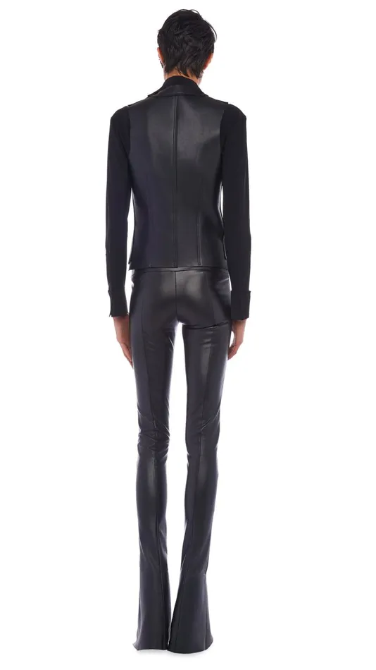 Norma Kamali Tops NK SHIRT W COLLAR STAND Black 8211 Clothing