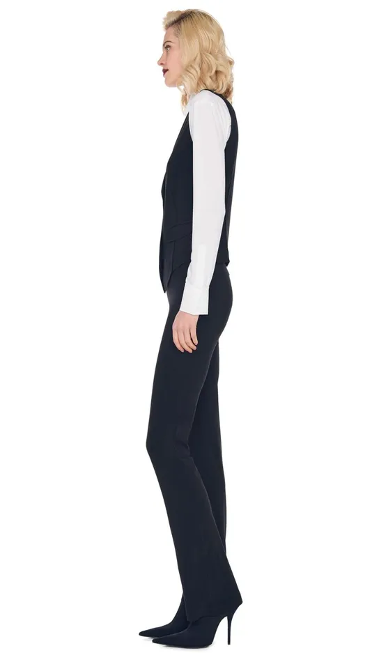 Norma Kamali Wardrobe BOOT PANT With VEST WITH LAPEL 8211 Clothing