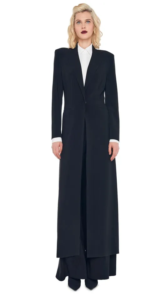 Norma Kamali Wardrobe ELEPHANT PANT With SINGLE BREASTED COAT 8211 Clothing