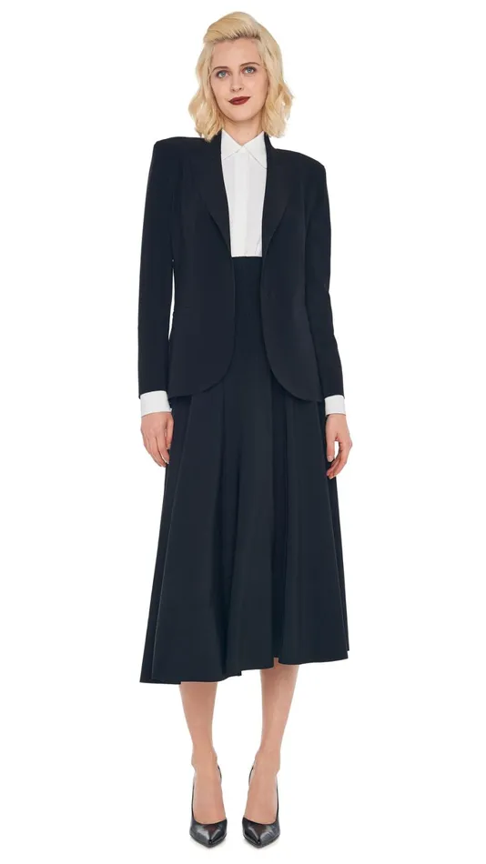 Norma Kamali Wardrobe GRACE SKIRT With CLASSIC SINGLE BREASTED JACKET 8211 Clothing Norma Kamali Wardrobe GRACE SKIRT With CLASSIC SINGLE BREASTED JACKET 8211 Clothing