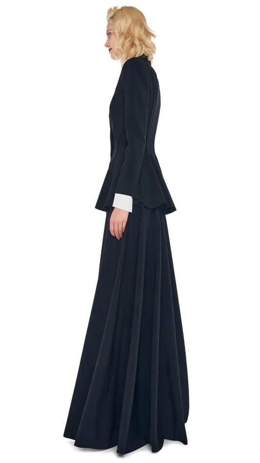 Norma Kamali Wardrobe LONG GRACE SKIRT With SINGLE BREASTED PEPLUM JACKET 8211 Clothing Norma Kamali Wardrobe LONG GRACE SKIRT With SINGLE BREASTED PEPLUM JACKET 8211 Clothing